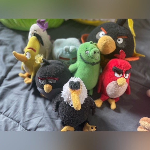 Angry Bird Plush lot of 8 Stuffed Animal good condition - Picture 2 of 5
